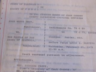Rare Historical Document - Court Transcript Re Famous Murder Trial
