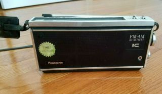 Vintage Panasonic Am/fm Portable Transistor Radio Model Rf - 581