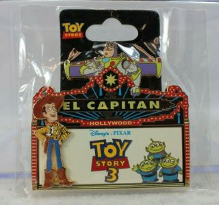 Disney Dssh Dsf El Capitan Marquee Le 500 Pin Toy Story 3 Pixar Woody Buzz Lgm