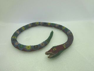 Antique World War 1 Pow Turkish Ottaman Glass Beaded Snake