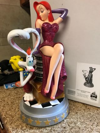 Disney 25th Anniversary Jessica And Roger Rabbit Figurine Nib 13inches Tall Htf