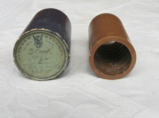 Rare Pioneer BROWN WAX Phonograph Cylinder Record popular song Robert Arnold 3
