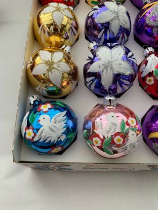 12 X vintage Hand Painted Made In Poland Christmas ornaments Lt701 5