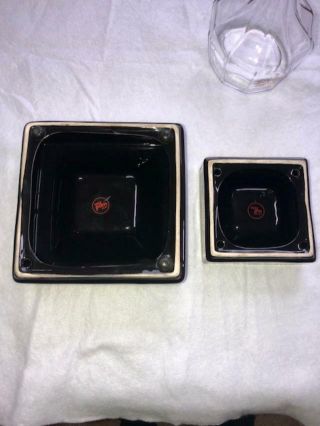 Dunhill Cigar Pipe Ashtrays Made in England by Wade & Crystal Decanter 3