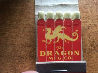 Feature Matchbook The Dragon Mfg.  Co.  Marietta,  Oh