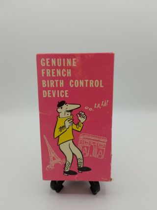 Vintage French Birth Control Device 1969 Gag Gift Guillotine Wood