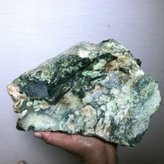 Top Quality Solid Green Serpentine Rough 21 Lb - From Peru