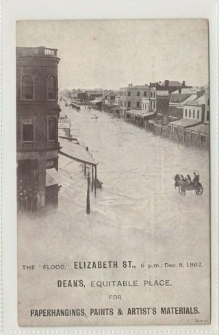 Vintage Postcards The 1862 Flood Brisbane Dean 