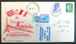France 1974 Concorde Air France Paris - Rio & Return Limited Edition 10/12 Bm713
