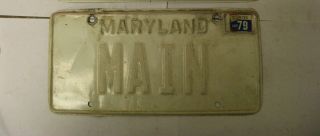 1979 79 Maryland Md License Plate Main Vanity