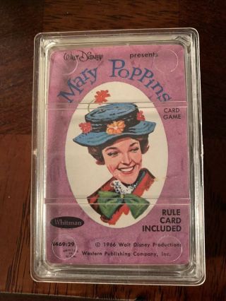 1966 Mary Poppins Card Game Vintage Walt Disney Productions