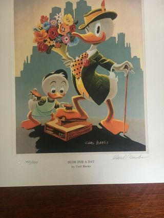 Carl Barks Signed Lithograph Print - Dude For A Day