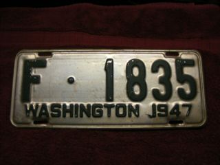 1947 Washington State License Plate Tag Paint