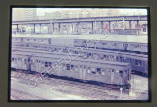 1970s Color Photo Slide Nycta El Subway Train Yard Scene 2 M54