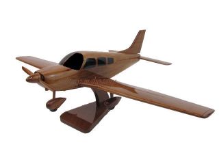 Pa - 28 Piper Cherokee Mahogany Wood Wooden Private Pilot Aviation Airplane Model