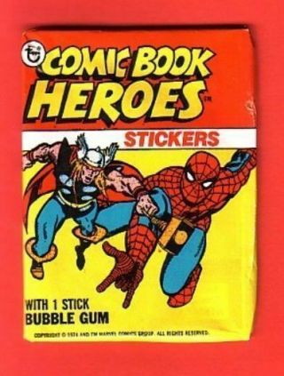 1975 Topps Comic Book Heroes Pack
