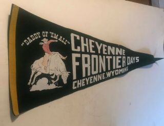Large Cheyenne Frontier Days Rodeo Pennant Cheyenne Wyoming