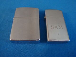 2 Vintage 1964 & 1973 Zippo Cigarette Lighters The Iron Gate Girls - Sam