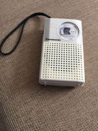 Rare White Panasonic Transistor Radio R - 1018 Taiwan