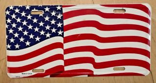 American Flag Old Glory Stars Stripes Red White Blue Front Booster License Plate