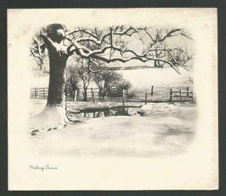 V32 - Scenic - Melting Snows - Raphael Tuck Folding Vintage Xmas Card