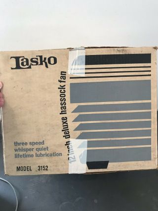 Vintage Lasko Hassock Floor Fan Mid Century Foot Stool Box 4