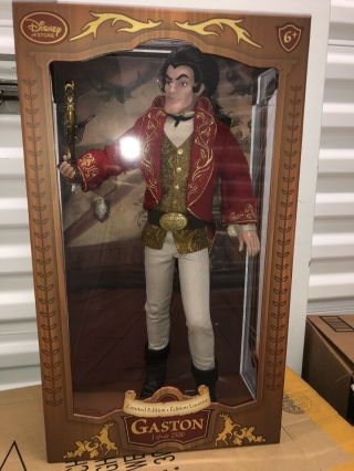 Disney Store 17 " Doll Beauty And The Beast Gaston Limited Edition Le