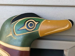 Northwest Coast Native Art Baker Duck carving plaque 2