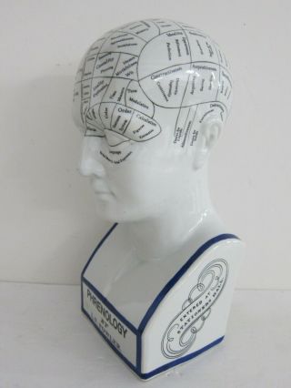 L.  N.  Fowler Porcelain Phrenology Bust Head by Authentic Models Netherlands 11 