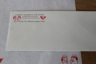 BOZO THE CLOWN LAUREL & HARDY LETTERHEAD STATIONARY LARRY HARMON PICTURES 2