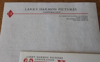 BOZO THE CLOWN LAUREL & HARDY LETTERHEAD STATIONARY LARRY HARMON PICTURES 5