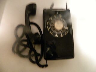 Vintage Automatic Electric Rotary Wall Mount Telephone Dial Phone Black
