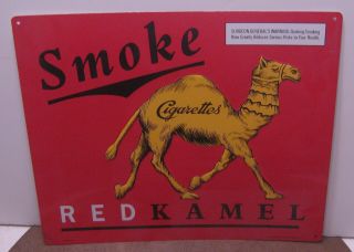 1996 Smoke Red Kamel Cigarettes Metal Sign