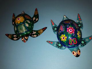 2 - Roberta Angeles Wood Carving Sea Turtle Oaxaca Mexican Art Alebrije 8