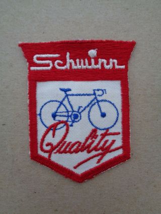 Schwinn Bicycle Vintage Jacket Patch - Bike Dealer Item - Embroidered