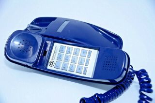 Vintage Southwestern Bell Freedom Phone Sleek Navy Blue Fc2556 Landline Corded