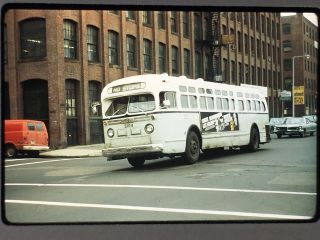 Vintage Mbta Kodachrome 35mm Slide Old Bus Boston Transit 1984
