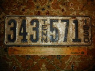 1930 Tennessee Tn 343 - 571 License Plate Long Tag