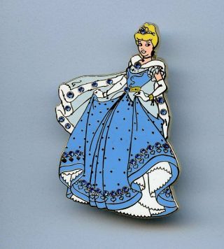 Disney Shopping Princess Cinderella Pave Dress Holiday Series Le 250 Pin