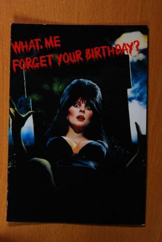 Paper Moon Graphics Greeting Card Ev101 1983 Elvira What Me Forget Your Birthday