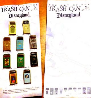 Dlr Disneyland Trash Can Pins Full Set Of Ten (10) Castmember Exclusive Le 3000