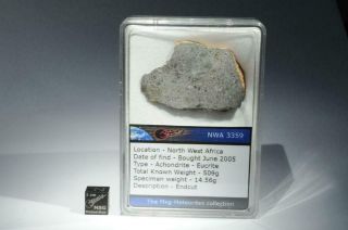 Nwa 3359 Meteorite Full Slice Weighing 14.  56g Hed Eucrite From Asteroid Vesta