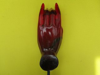 lucite vintage woman ' s female hand sculpture display art 5