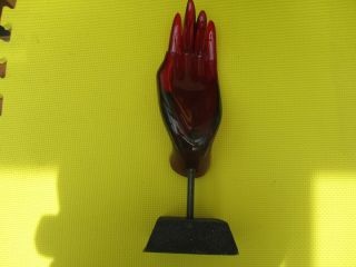 lucite vintage woman ' s female hand sculpture display art 7