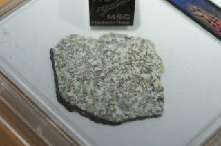 NWA 5018 Meteorite part slice weighing 2.  1g HED Eucrite from asteroid Vesta 5