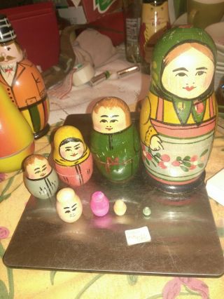 Russian Nesting Doll Authentic Rare Soviet Union Stacking Made In Soviet Union