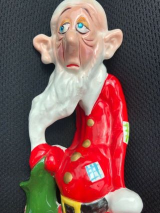 Vintage Kreiss & Co Christmas Figurine Santa Claus Helper Sad Sack Patches Japan 6