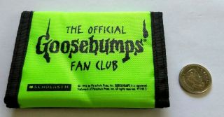 Official Goosebumps Fan Club Wallet - Rare And