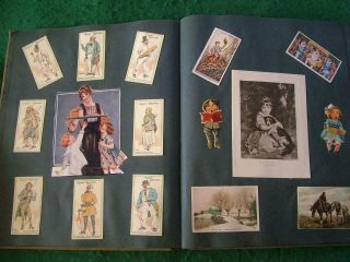 Vintage Scrapbook,  Scraps,  Postcards,  Cig Cards etc. ,  1920 ' s 8