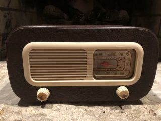 Vintage Philco Model 48 - 2016 Leatherette Tube Radio Perfectly